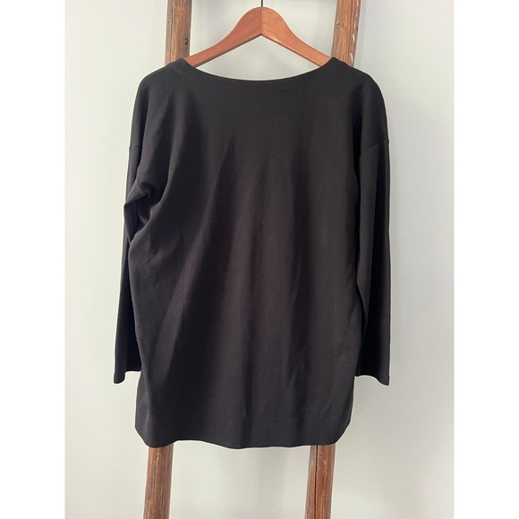 j.jill Black Long Sleeve Tunic scoop neck  Relaxed Fit, SIze SP - Picture 2 of 3